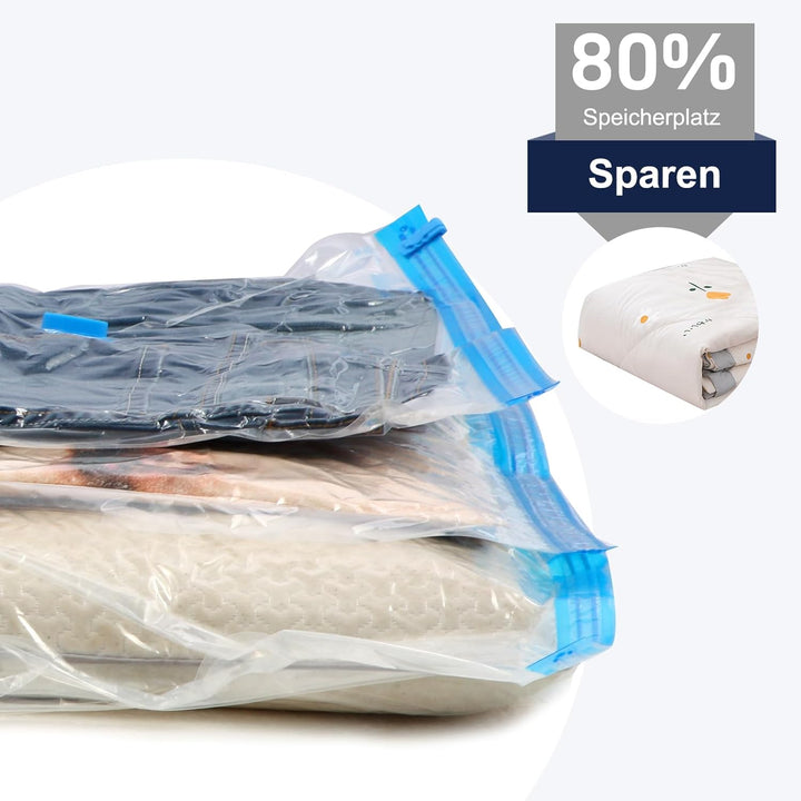 Vakuumbeutel für Kleidung Bettdecken,10 Stück -3 Grössen (2 * 100 x 80 cm+ 4 * 80 x 60cm+4 * 60x40cm