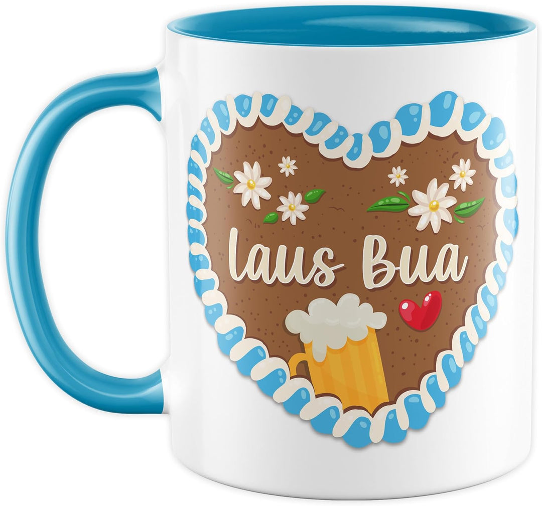 Bayrisch Tasse mit Spruch – Geschenk Laus Bua – Kaffeetasse 330ml aus Keramik – Bayern Dialekt Bub J
