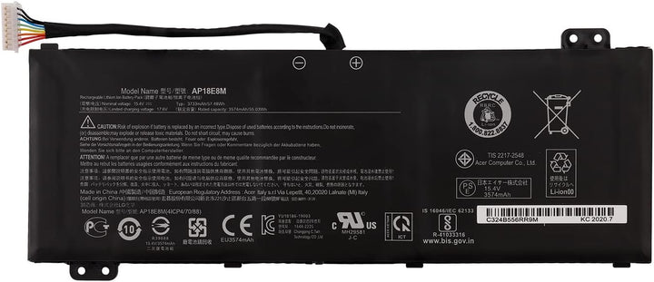 SwarKing Ersatz Laptop Akku Kompatibel mit Acer Nitro 5 AN517-51 AN515-54 AN515-55 AN515-43 Nitro 7