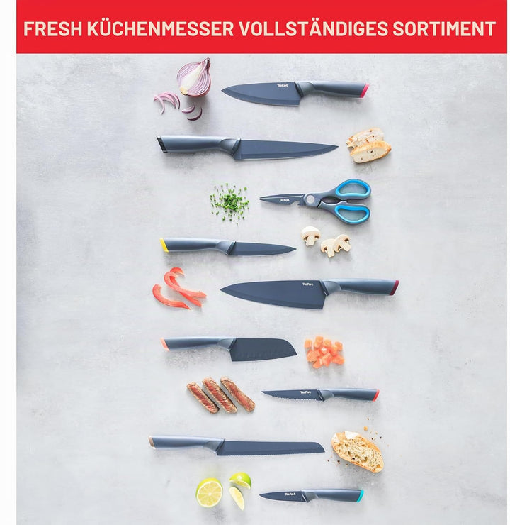 Tefal K12202 Fresh Kitchen Kochmesser 20 cm | Klinge aus Edelstahl mit titanverstärkter Antihaftbesc