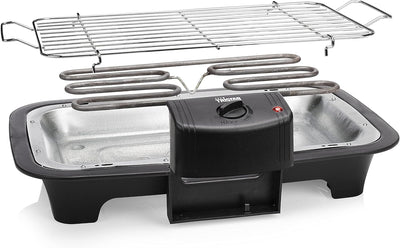 Tristar elektrischer Tisch- und Standgrill - 38x22cm Grillfläche, inkl. Grillrost, regelbare Heizstu