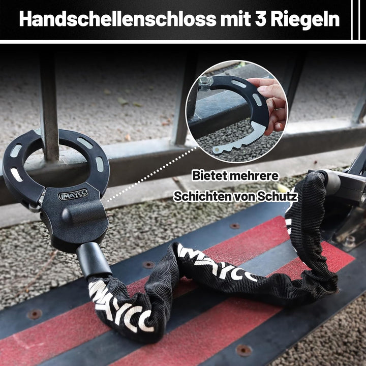 IMAYCC E Scooter Schloss, Schloss für E Scooter, Diebstahlschutz Handschellenschloss, Hohe Sicherhei