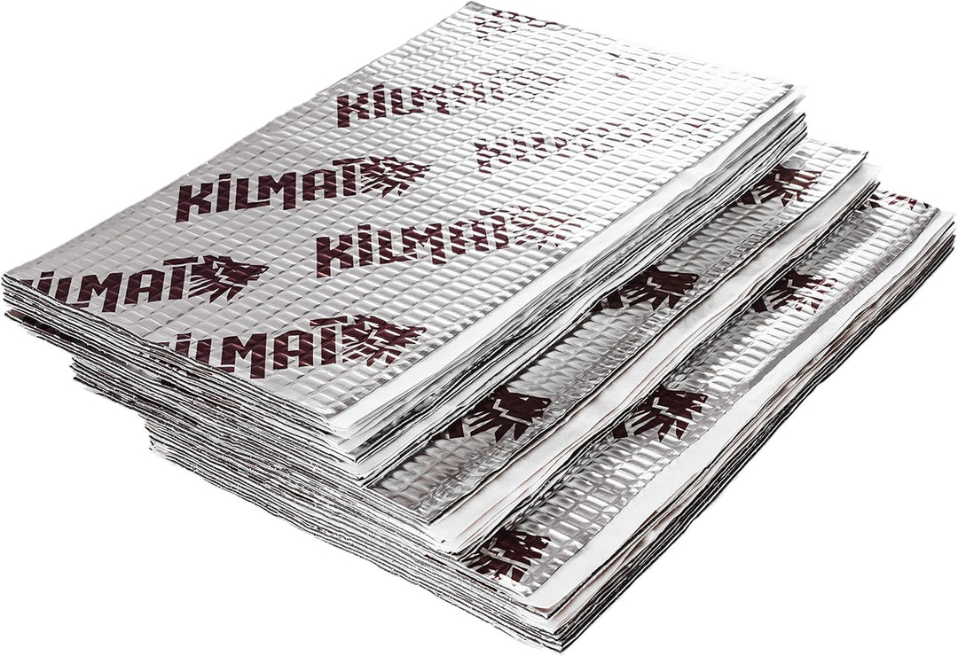 KILMAT 2 mm 3.4 qm Selbstklebende Alubutyl Anti Dröhn Dämmmatte, Auto Dämmung (Lärmschutz, Schalldäm