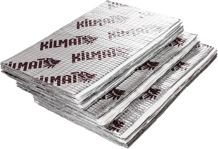 KILMAT 2 mm 3.4 qm Selbstklebende Alubutyl Anti Dröhn Dämmmatte, Auto Dämmung (Lärmschutz, Schalldäm