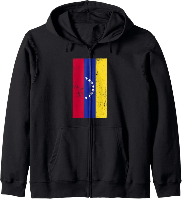 Venezuela South America Caracas Distressed Flag Kapuzenjacke