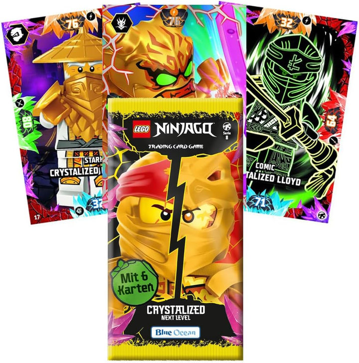 Bundle mit LEGO Ninjago Serie 8 Next Level Trading Cards - 2 Display (100 Booster) + Exklusive Colle