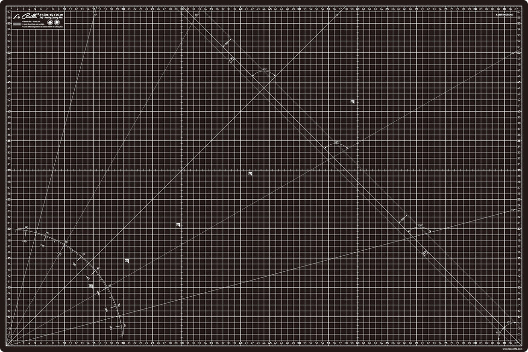 La Canilla Schneidematte A1 Selbstheilend (60x90 cm - 36x24") Cutting Mat Schneideunterlage für Bast