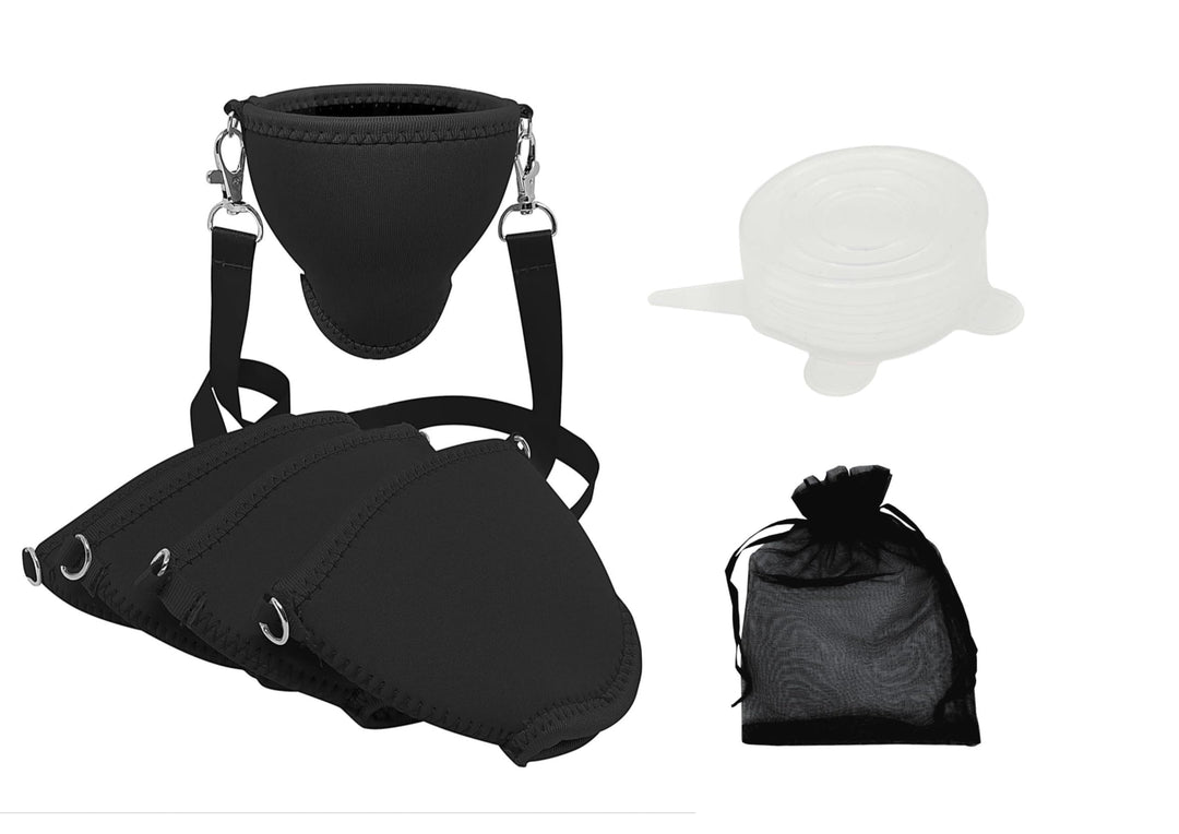 Eff Em Concept WineHolder XL - Weinglas-Halter für den Hals, Weinglashalterung inkl. Halstrageband (