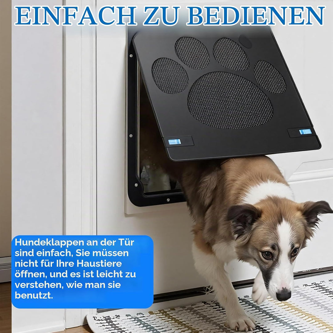 Katzenklappe ABS Haustierklappe, 29×24cm Katzentüre für Kleine und Mittelgrosse Hunde und Katzen Kat