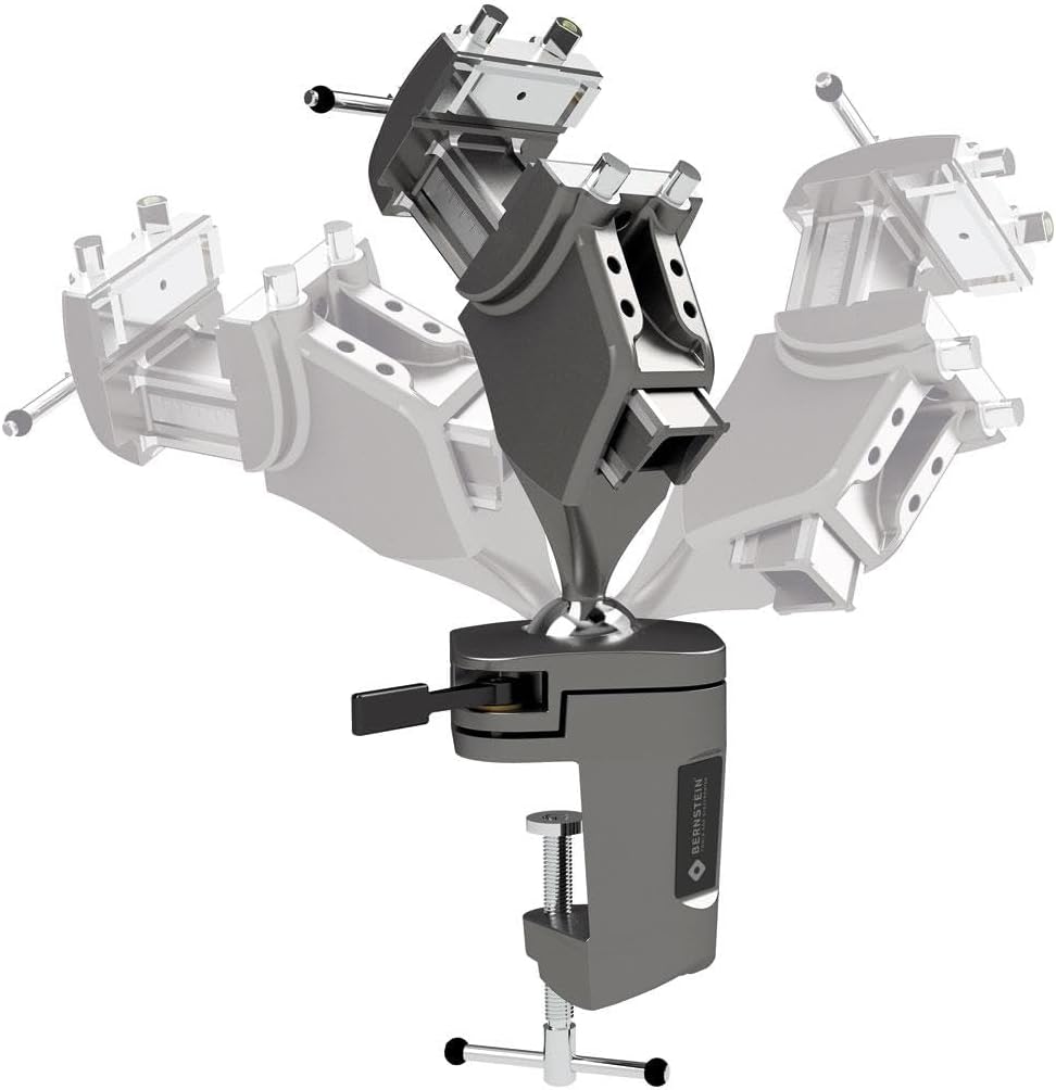 BERNSTEIN 9-290 Kugelgelenk-Schraubstock SPANNFIX 4.0 zum Anklemmen / 105 mm Spannweite/auswechselba