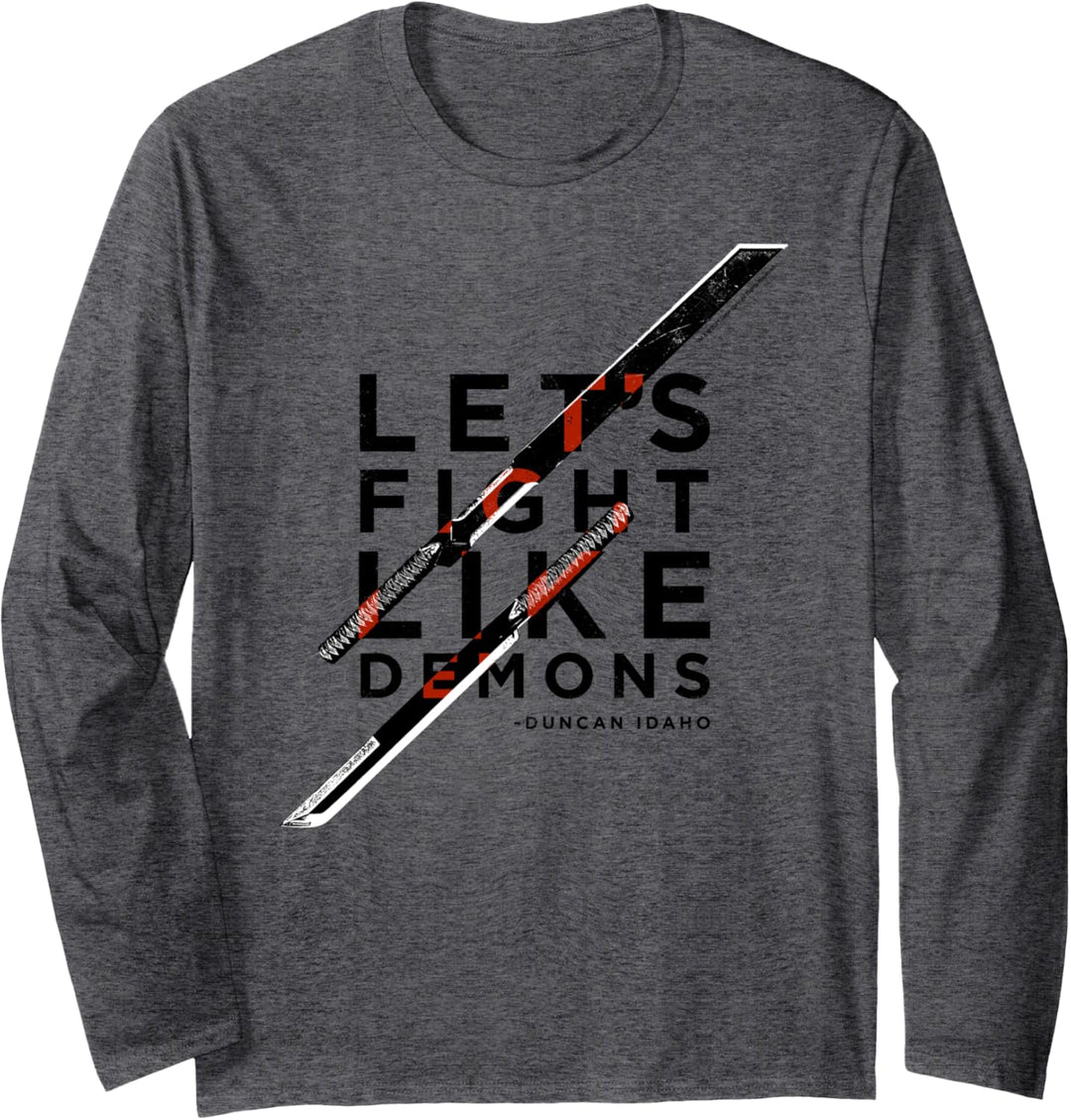 Let's Fight Like Demons – Duncan Idaho – Dune (2021) – Weiss Langarmshirt