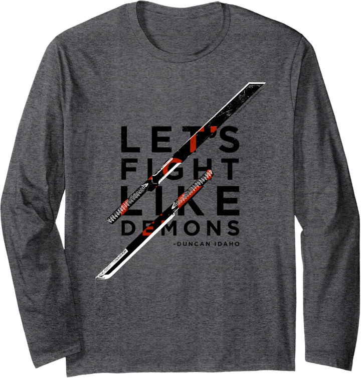 Let's Fight Like Demons – Duncan Idaho – Dune (2021) – Weiss Langarmshirt