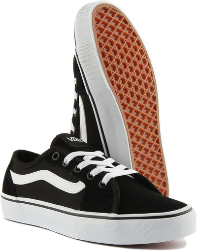 Vans Damen Filmore Decon Sneaker Sneaker 36.5 EU Suede Canvas Black White, Sneaker 36.5 EU Suede Can