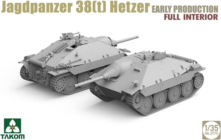 TAKOM 2170 Jagdpanzer 38(t) Hetzer EARLY mit Full Interior Massstab 1:35 Modellbau