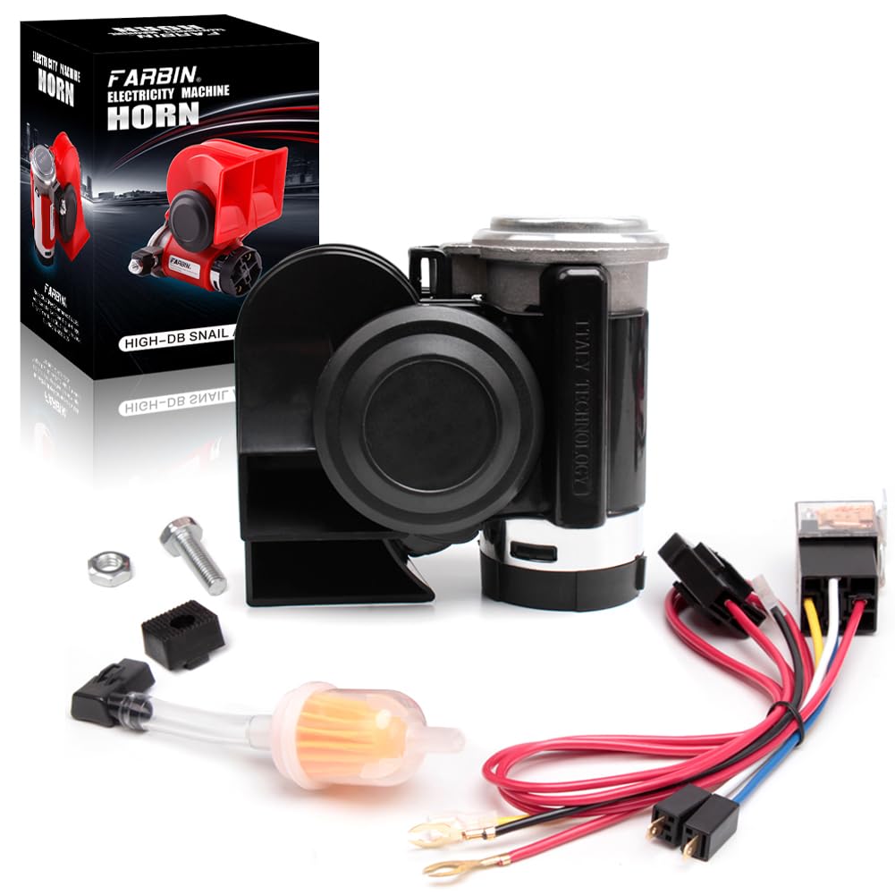 FARBIN Lufthorn 12v Druckluft Hupe Airhorn mit kompressor Laute Truck Luft horn 118 dB Signalhorn fü