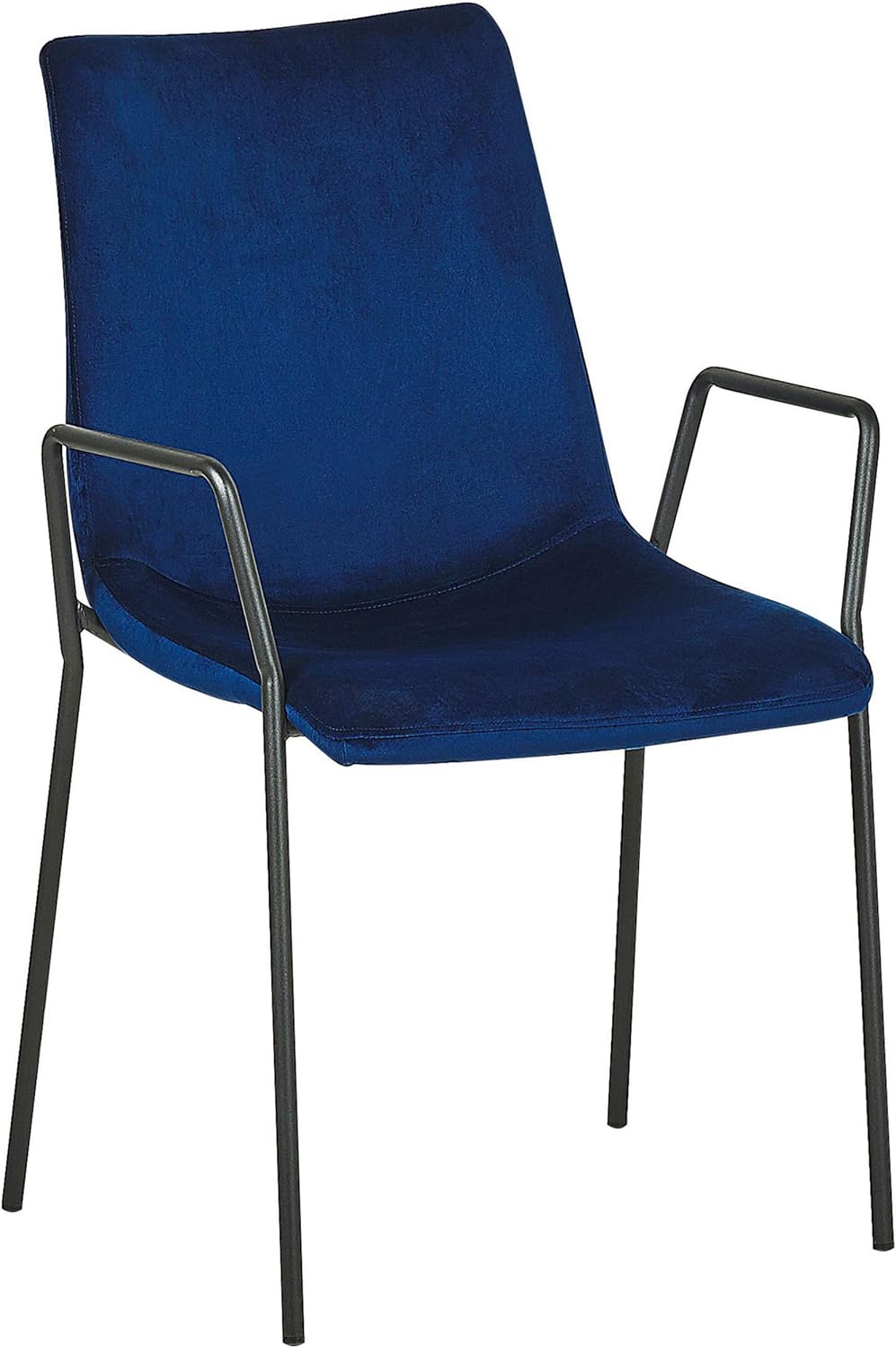 Moderner Esszimmrtisch 2er Set Dunkelblau Samtstoff Metallgestell Jefferson