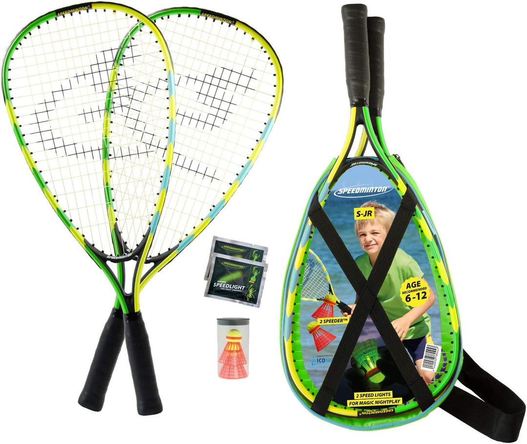 Speedminton® Junior Set – Original Speed Badminton/Crossminton Kinder Set inkl. 2 FUN Speeder®, Tasc