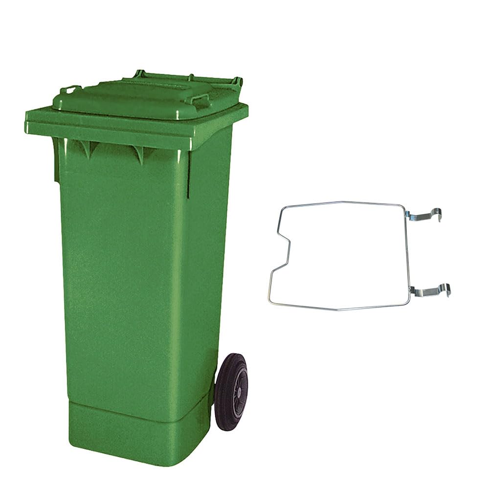 BRB Mülltonne MGB 80 Liter, mit Klemmring für Müllsäcke (grün), grün
