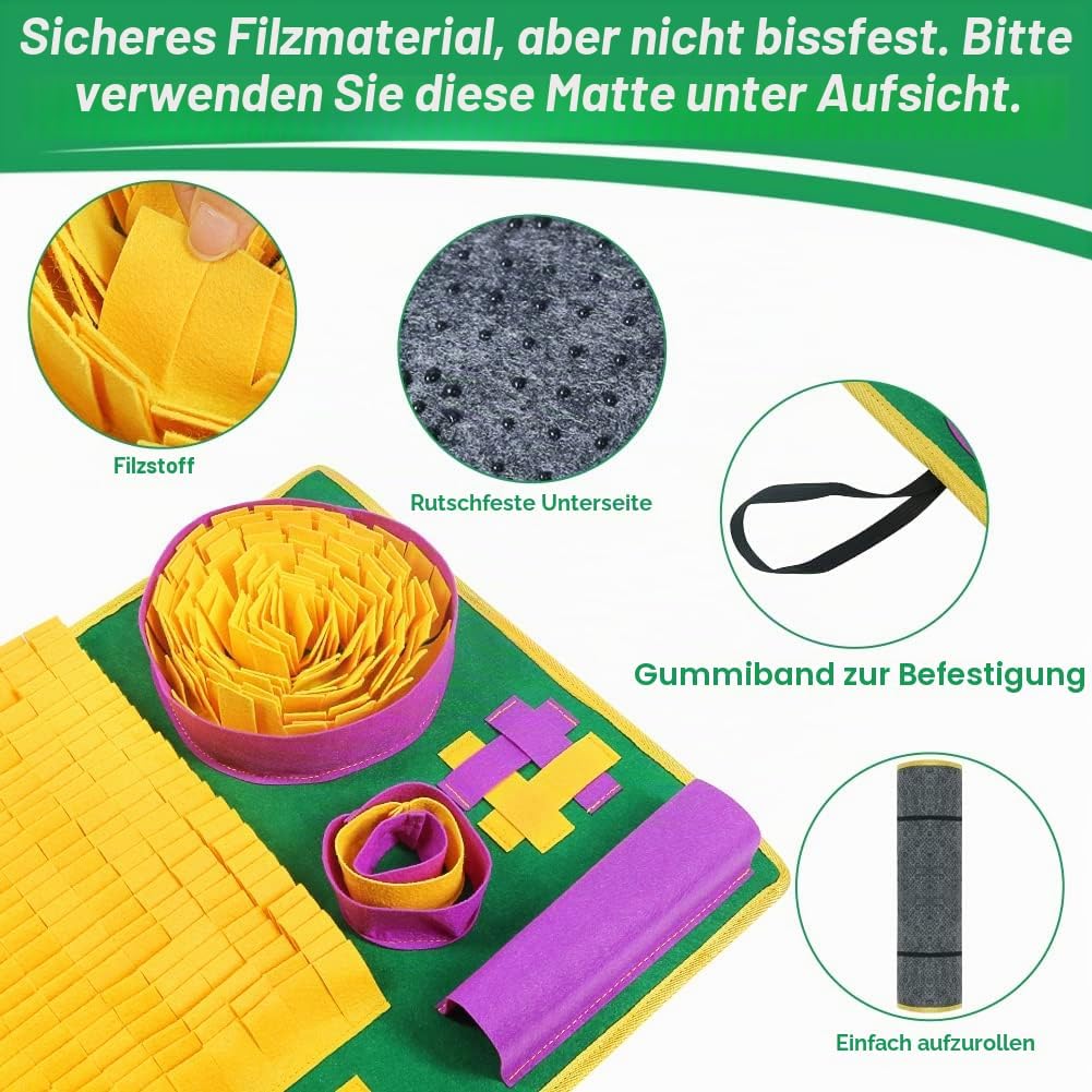Vivifying Schnüffelmatte für Hunde, interaktives Fütterungsspiel gegen Langeweile und geistige Stimu