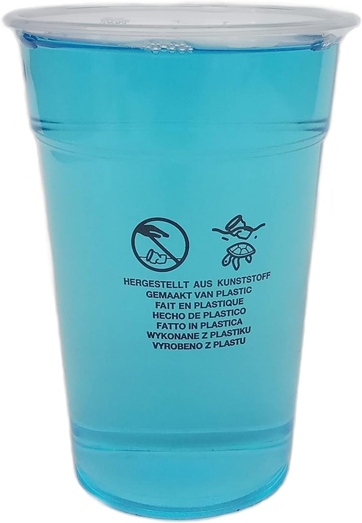 CWPACK Trinkbecher PP, Einwegbecher, Plastikbecher, Bierbecher Bubble Tea Becher klar, 600ml(22oz) Ø