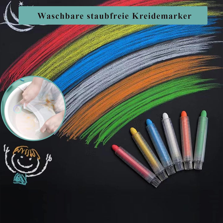 Tafelfolie Magnetisch Selbstklebend, 40 * 90cm Magnetfolie Selbstklebend Schwarz, Abwischbar Kreidef
