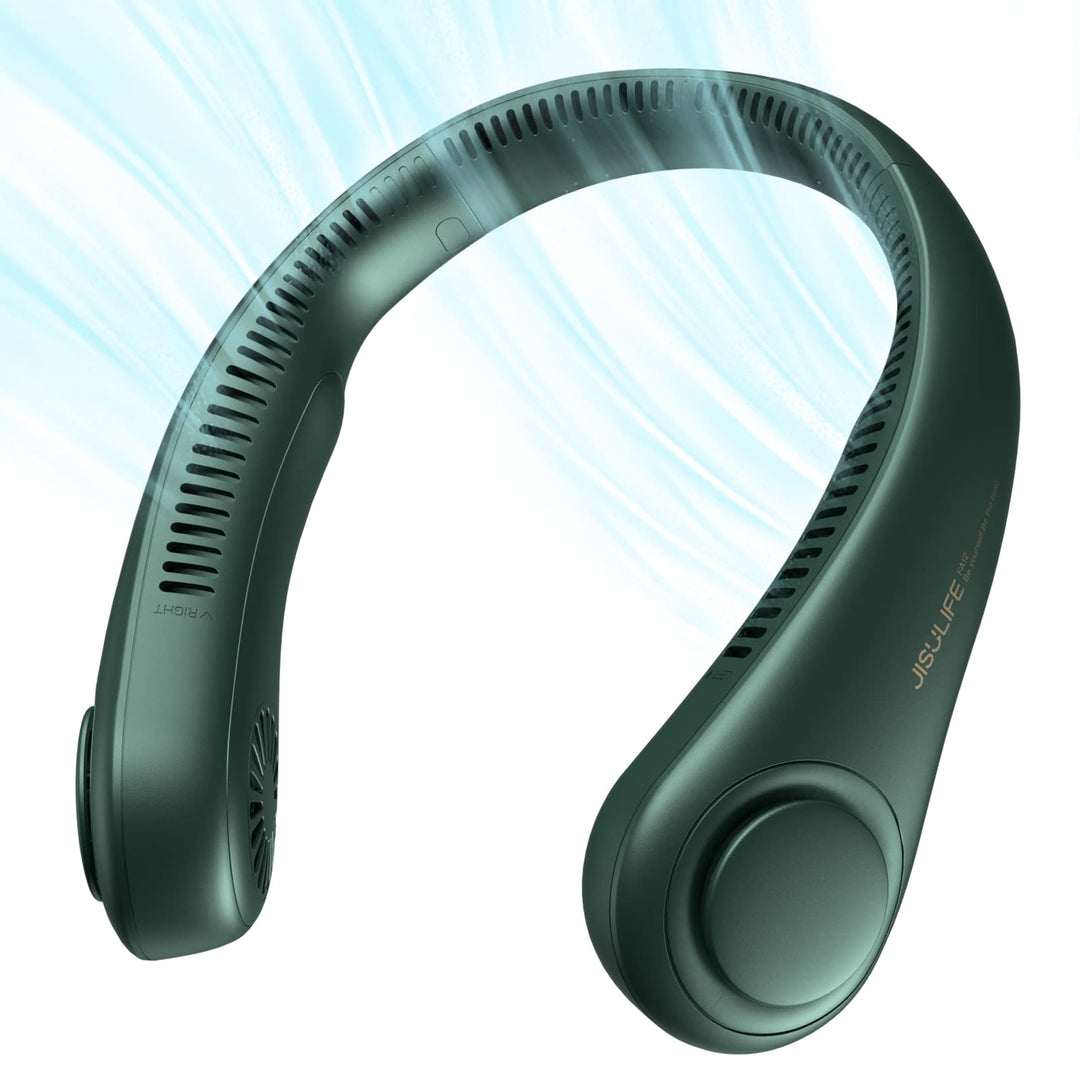 JISULIFE Tragbarer Hals-Ventilator, Hands Free Bladeless Fan, 4000 mAh Batteriebetriebener Persönlic