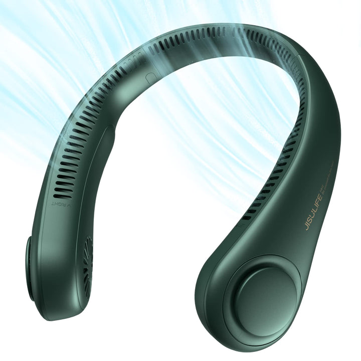 JISULIFE Tragbarer Hals-Ventilator, Hands Free Bladeless Fan, 4000 mAh Batteriebetriebener Persönlic