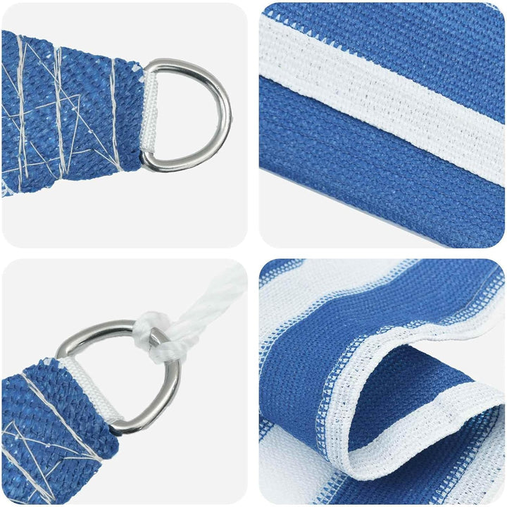 vidaXL Sonnensegel 2,5 x 3,5 m HDPE Rechteckig Blau und Weiss 2,5 x 3,5 m Blau und Weiss, 2,5 x 3,5