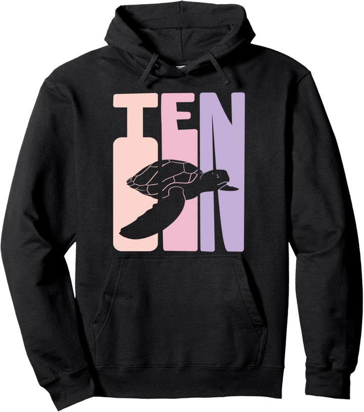 10. Geburtstag Geschenk Schildkröte 10 Jahre Mädchen Pullover Hoodie
