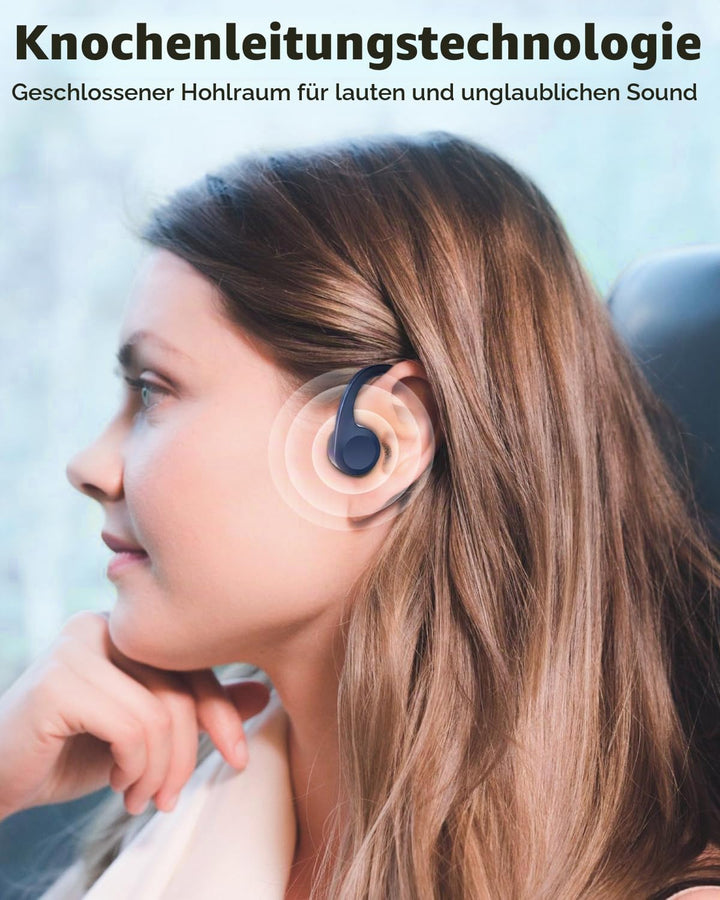 MONODEAL Knochenschall Kopfhörer Bluetooth 5.3 Open Ear Kopfhörer, Typ-C Ladeanschluss, IPX6 wasserd