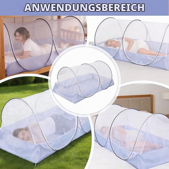 Faltbares Moskitonetz, Moskitonetz Pop Up, Moskitonetzs Reise, Moskitonetzs Bett, 200 x 100 x 73 cm,