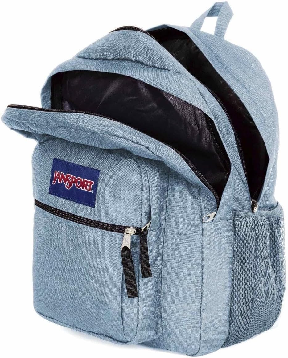 JanSport Big Student, Grosser Rucksack, 56 L, 43 x 33 x 25 cm, 15in laptop compartment Blue Dusk, Bl