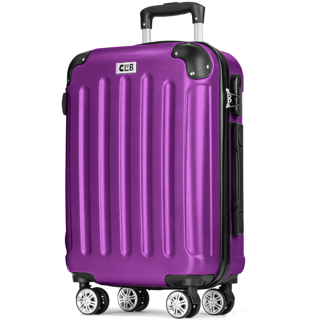 POSH Koffer mittelgross aus ABS - Leichter Hartschalen Trolley 65x45x25 cm - Reisekoffer 62L mit Zah