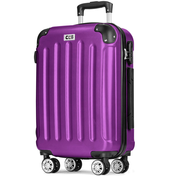 POSH Koffer mittelgross aus ABS - Leichter Hartschalen Trolley 65x45x25 cm - Reisekoffer 62L mit Zah
