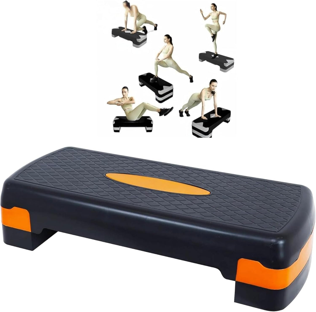 Steppbrett Fitness Aerobic Stepper Höhenverstellbar Step Bench Mit Stufen. Rutschfestes Trainingsger