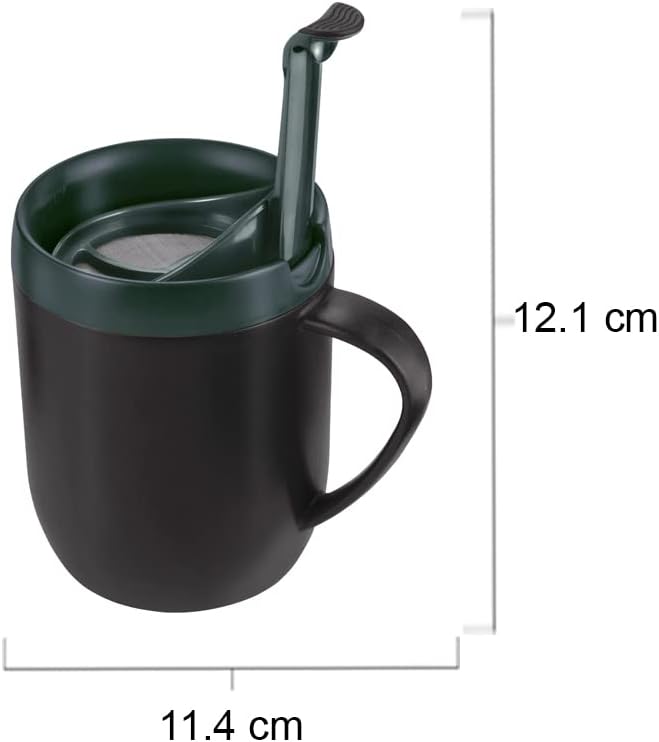 Zyliss E990001 Hot Mug Kaffeebecher, Plastik/Silikon, Grau, Thermobecher, Isoliert Reise Kaffeebeche
