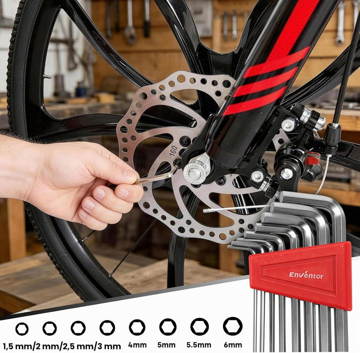 Enventor 48-Tlg Kleiner Werkzeugkoffer, Rotes Mini-Werkzeugset mit Hammer und Schraubendreher-Set, i