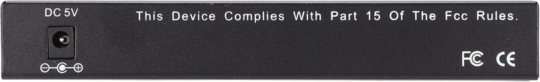 Dioche Glasfaser zu Ethernet Konverter, Ethernet Medienkonverter RJ45 10/100/1000M 4-Faser 2-Port Si