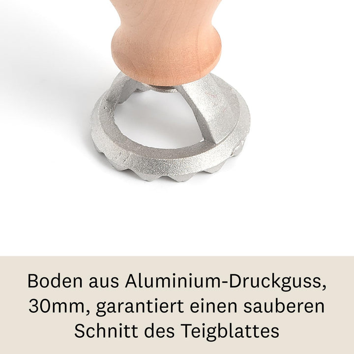 Marcato Ravioli- und Plätzchenausstecher, Ravioli-Macher, Plätzchenausstecher, Massivholz und Druckg