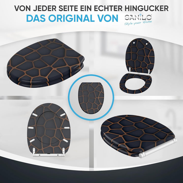 Sanilo WC Sitz mit Absenkautomatik, viele neue Toilettendeckel zur Auswahl, hochwertige Oberfläche,