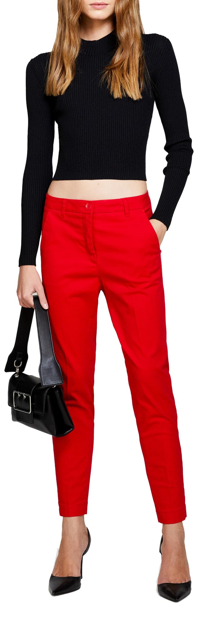 Sisley Damen Trousers Pants 42 Red 0f1, 42 Red 0f1