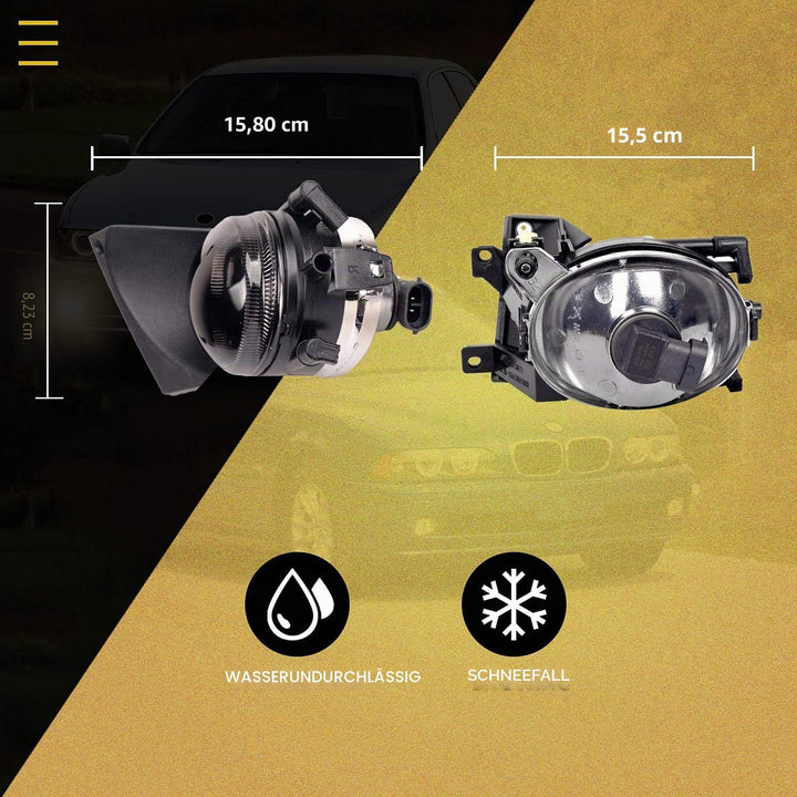 Nebelscheinwerfer passt für BMW E39 5 Series 09/2000-06/2004 für Standard-Stossfänger Ein Paar Nebel