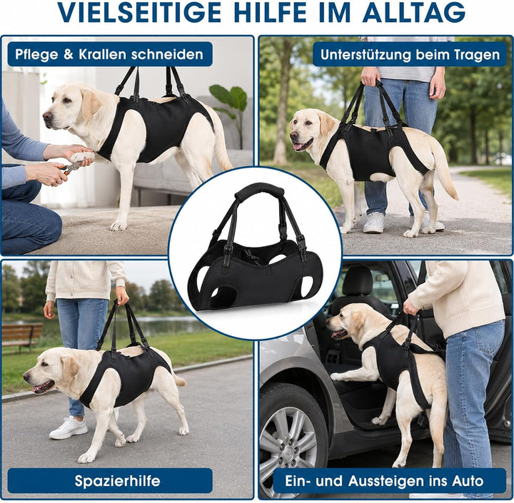 Tragehilfe Hund Gross, Hunde tragehilfe, Tragegeschirr Hund, Arthrose Geschirr Hund, Hundehebegeschi