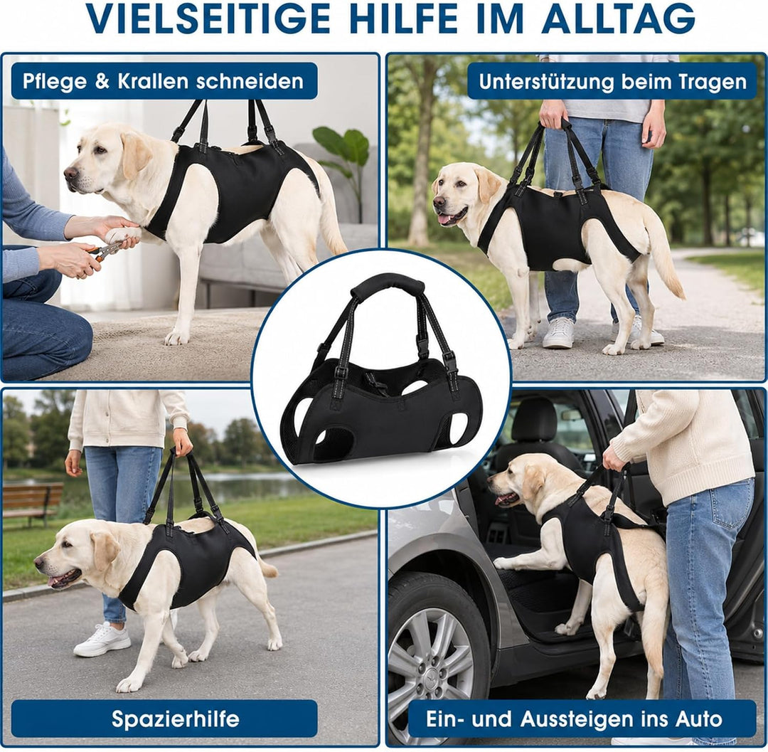 Tragehilfe Hund Gross, Hunde tragehilfe, Tragegeschirr Hund, Arthrose Geschirr Hund, Hundehebegeschi