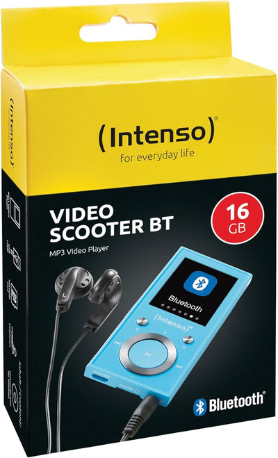 Intenso MP3 Player Video Scooter 1,8 Zoll Bluetooth blau blau 16GB Single, blau 16GB Single