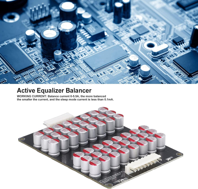 Duokon Batterieaktiver Equalizer, Lithiumbatterie Batteriebalancer Stromversorgungszubehör Stromwand
