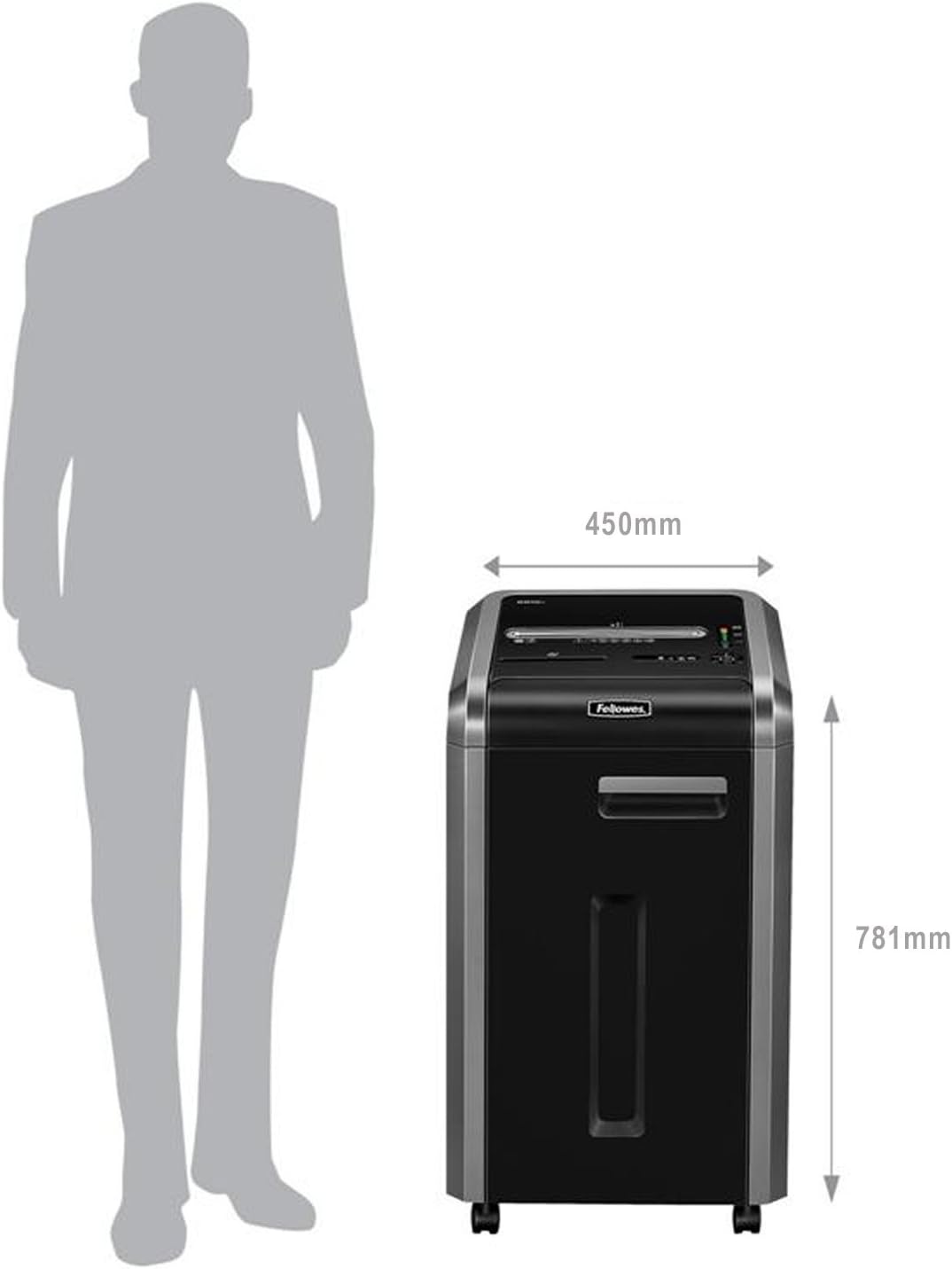 Fellowes 225i Powershred Strip Aktenvernichter schwarz schwarz/grau 225Ci Querschnitt, Kreuzschnitt