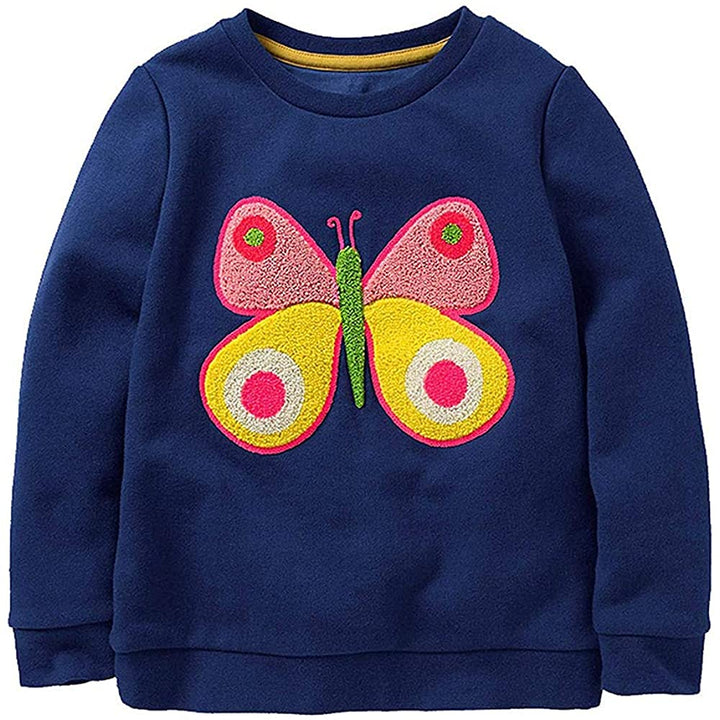 Mädchen Sweatshirt für Kinder Süss Cartoon Pullover Baumwolle Top Langarm T-Shirt Grösse 1-12 Jahre