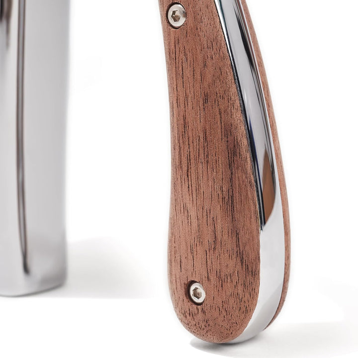 L’ATELIER DU VIN – Oeno Motion Wood & Chrome – Vertikaler Hebelkorkenzieher - Verchromtes Metall und