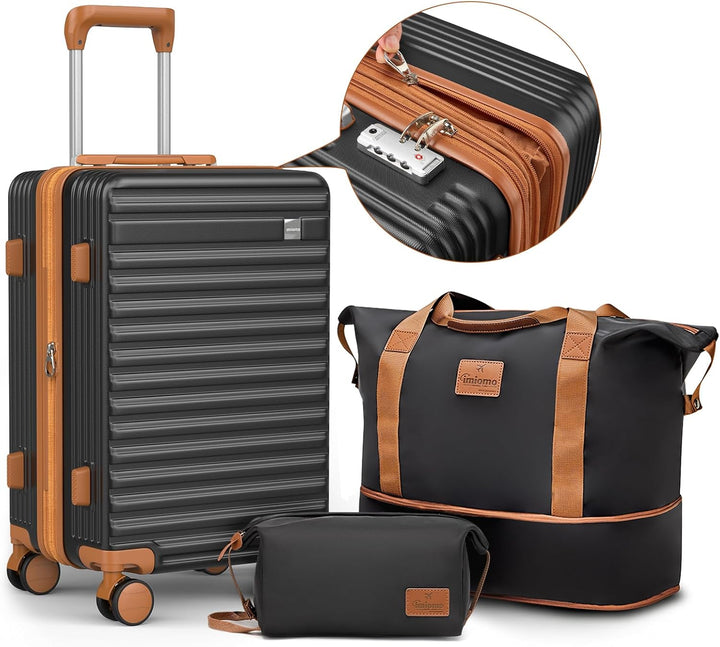 Joyway Hartschalen Koffer Set 3 Stück,Handgepäck Reisekoffer 4 Rollen Leicht, Rollkoffer mit Trolley
